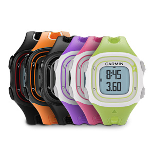 The Garmin 10 showing the variety of colors and the two sizes that are available.